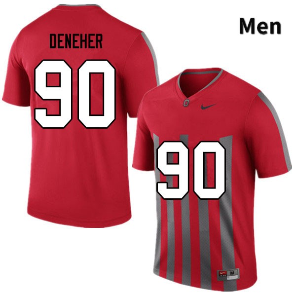 Ohio State Buckeyes Jack Deneher Men's #90 Retro Authentic Stitched College Football Jersey
